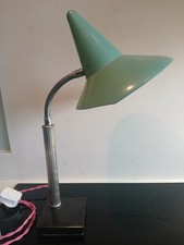 RARE Original Vintage 1950s French Modernist Desk Lamp Witches Hat Shade