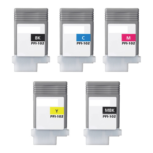 Compatible pfi 102 - pfi-102, 5-set