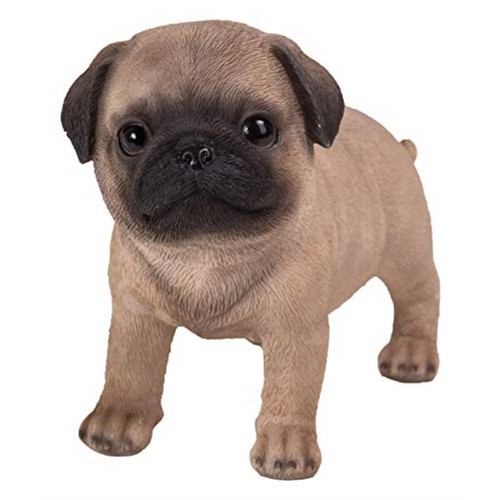 Pug pup standing figurine dog - figurine,