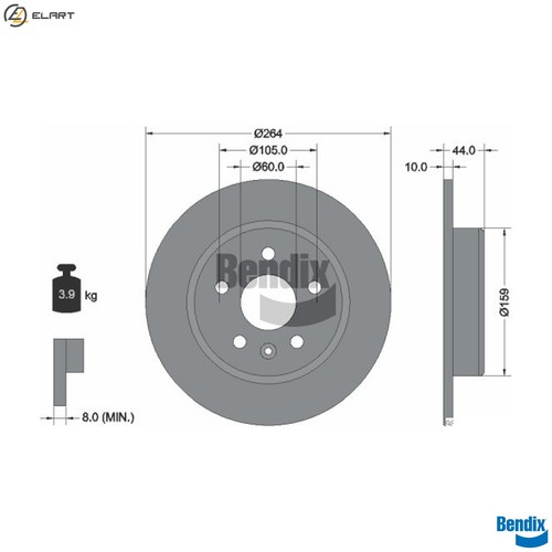 Brake disc bds1475 for - 2x,