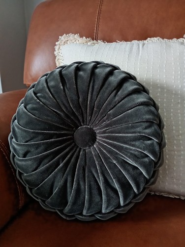 Charcoal grey velvet vintage - charcoal,