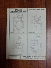 Original LUCAS Wiring Diagram Royal Enfield 1955 W2284-5-6-7A 6v.