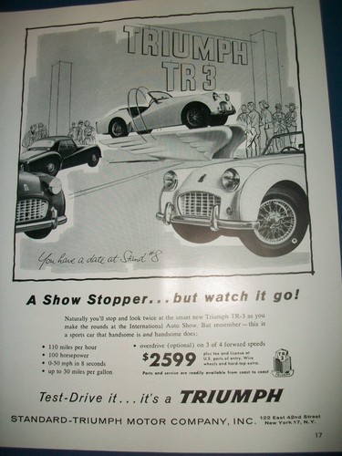 1956 triumph tr3 show - 1956,