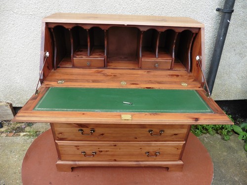 Solid pine writing bureau - solid,