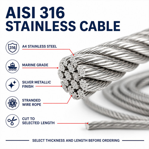 Stainless steel marine wire - steel,