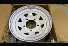 8 spoke 7x16 steel road wheel x2 to fit land rover defender GRW001 clearance