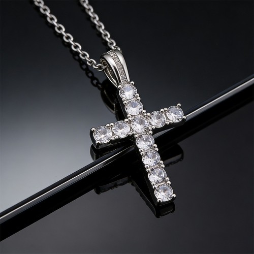 Diamond crucifix cross - crucifix, pendant