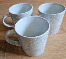 3 Sainsbury's White Mugs