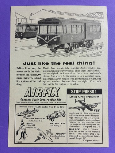 Airfix railbus 1962 model - railbus, kit