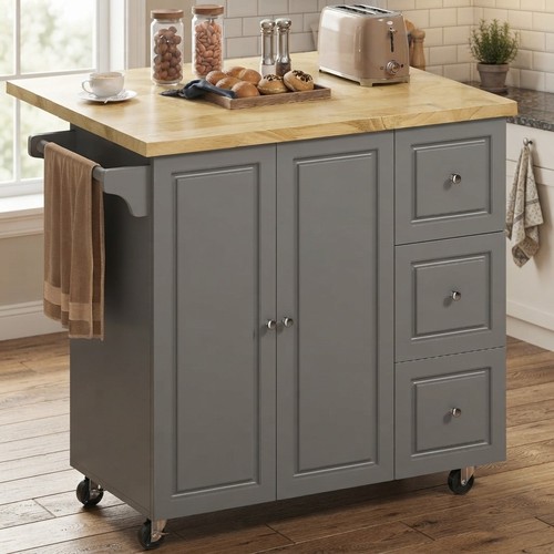 Elegant kitchen island - kitchen, on