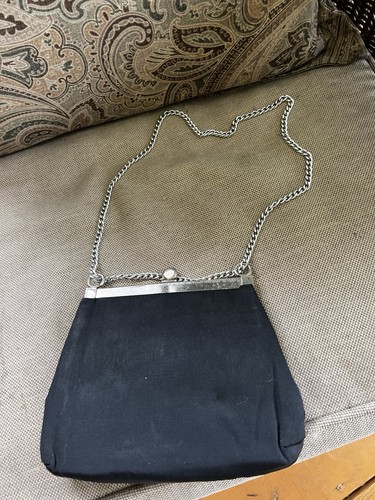 Vintage 60s black clutch - vintage, 50