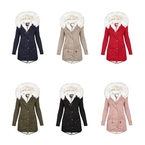 Women ladies warm long coatfur - women,