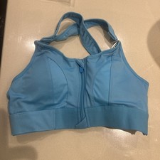 Large Turquoise Supportive Easy Fastening Sports Bra