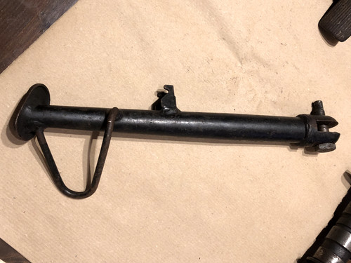 Vintage motorcycle stand side - motorcycle,