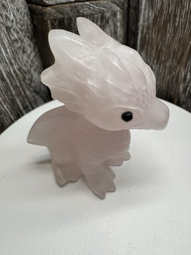 Rose quartz crystal - crystal, dragon