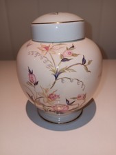 ROYAL WINTON SMALL GINGER JAR. ORNATE FLORAL TRANSFER PRINT