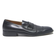BALLY Mens Leather Black Slip On Loafers Shoes UK 11 Smart Classic Formal