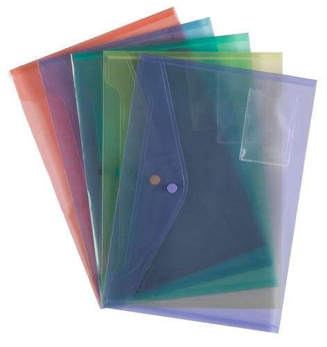 Document wallets assorted - a4,