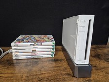 Nintendo Wii White Console Bundle And 5 Games And Wii Sports Tested And Working