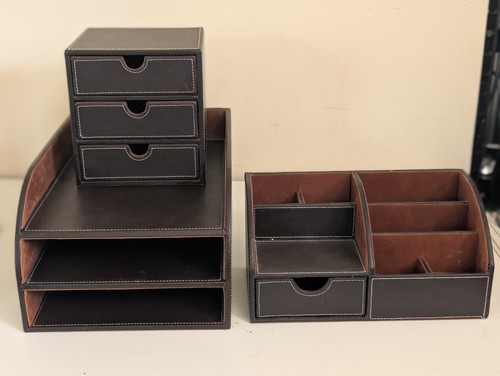 Osco faux leather desk - osco, bundle