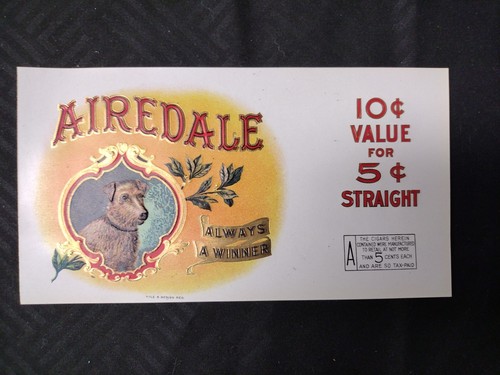 Vintage airedale cigar box - vintage,