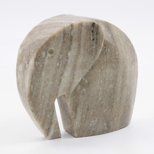 Marble grey elephant ornament - marble,