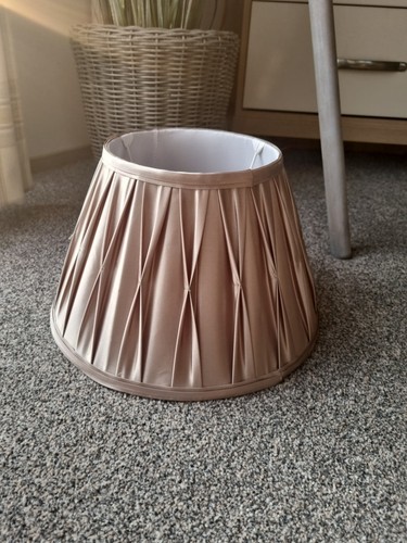 Taupe lamp shade pinch - lamp, pleated