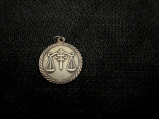 Vintage 1980's Silver Libra Zodiac Pendant