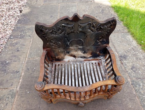 Cast iron dog grate - cast,