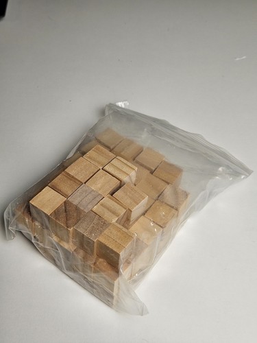 69x wooden plain cubes cube - plain,