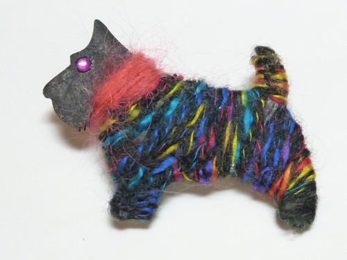 Acrylic brooch scottish - acrylic, a