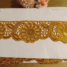 2 M Sequin Embroidery Mustard