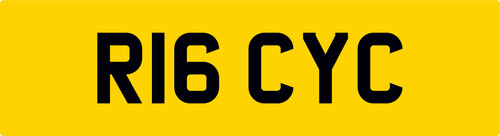 Recycle reg number plate r16 - number,