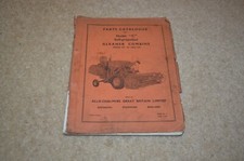 Parts Catalogue Allis Chalmers Model C Self Propelled Gleaner Combine