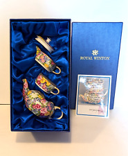 Royal Winton -stacking teapot set in the Julia pattern 382/100