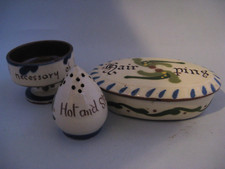 Torquay pottery motto ware x 3