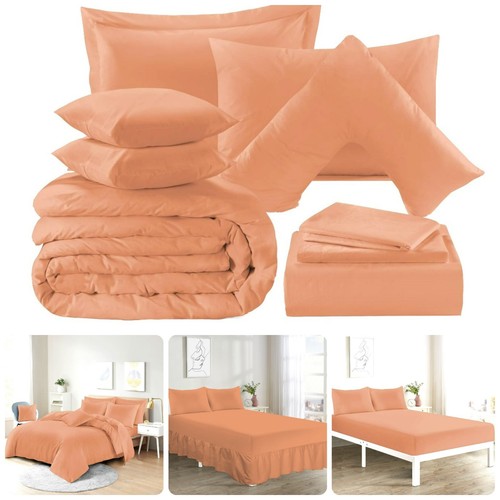 Plain peach premium bedding - peach,