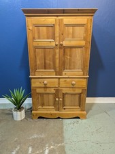Vintage Pine Wardrobe Armoire