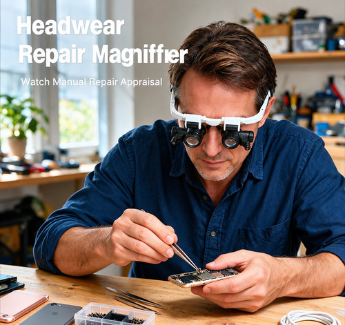 Head magnifier glasses - head, led