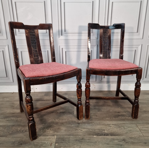 Antique oak dining chairs - antique,