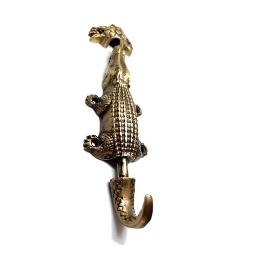 Brass crocodile slide bolt - brass,