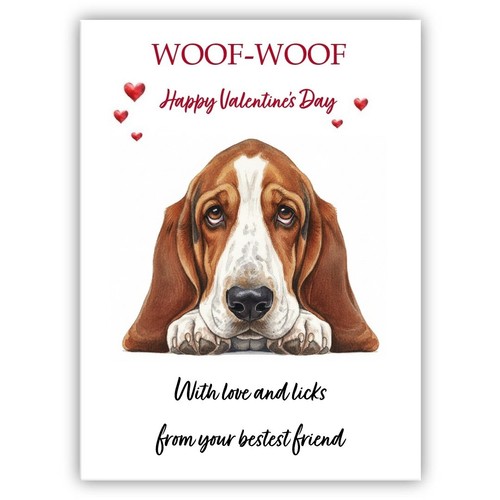 Basset hound dog valentine - hound,