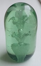 Victorian Glass Dump Paperweight, 12.5cm tall.  Flower design