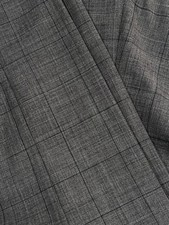 Hackett London Men’s Suit Trousers Mid Grey Check - 36R With Unfinished Legs