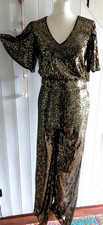 SIZE 12  ANTIQUE GOLD SEQUIN