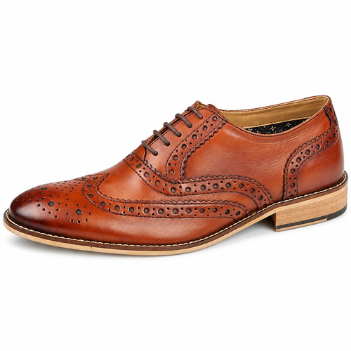Mens leather brogues - mens,
