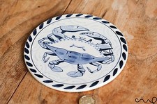 Hand-painted Crab Blue and