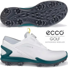 ECCO BIOM TOUR MENS WATERPROOF GOLF SHOES / WHITE / GREEN / 2025 MODEL