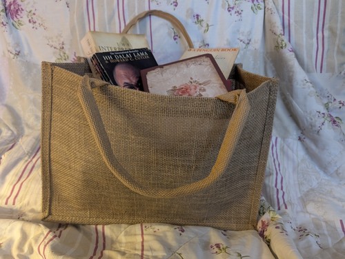 Jute tote bag reusable - jute,
