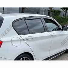 For BMW 1 Series F20 5 Door Hatchback 2011-2019 Wind Deflectors 4Pc Tinted Clips
